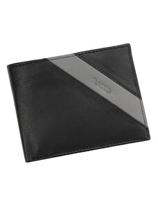 Pánská kožená peněženka FLACCO IN-1041 černá / šedá