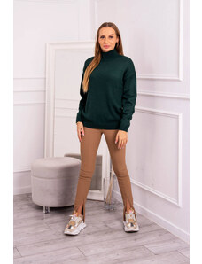 K-Fashion Poloviční rolákový svetr zelený