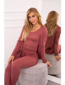 K-Fashion Sada svetrů 3-dílná tmavě růžová