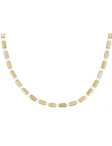 Bílo-zlatý trendy náhrdelník Planet Shop