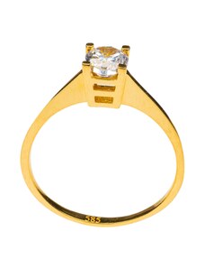Dámský prsten ze 14kt zlata se Zirkonem Planet Shop