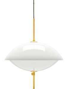 Závěsná lampa CLAM 44 cm, bílá/mosaz, Fritz Hansen