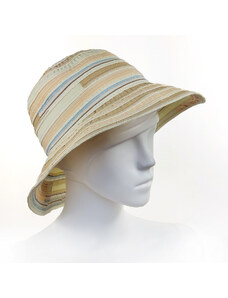 KRUMLOVANKA Letní dámský klobouk vícebarevný béžový Fa-43508/BEZ