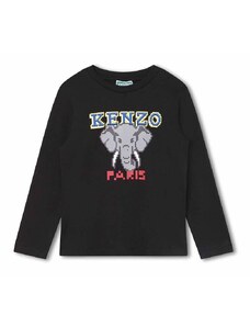 Tričko Kenzo Kids černá barva, s potiskem