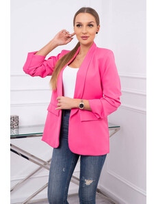Kesi Elegantní bunda s klopami v růžové barvě