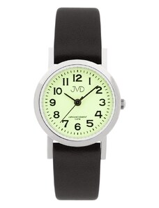 JVD Dámské módní ocelové hodinky na černém řemínku JVD J4061.11
