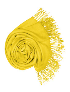 Carlo Romani Dámská žlutá pašmína P4 / Dámská žlutá šála P4