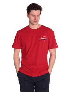 Tommy Jeans pánské červené tričko.