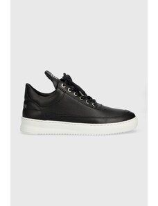 Kožené sneakers boty Filling Pieces Low Top Ripple černá barva, 10127541861039