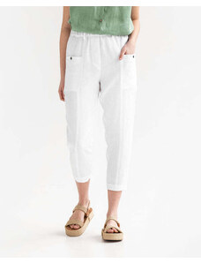 Magic Linen Plátěné kalhoty KIHEI v bílé barvě