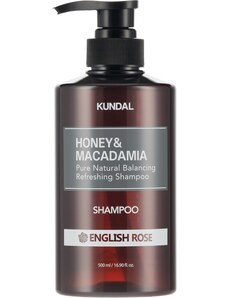 KUNDAL - HONEY & MACADAMIA SHAMPOO - Korejský šampon na vlasy English Rose 500 ml