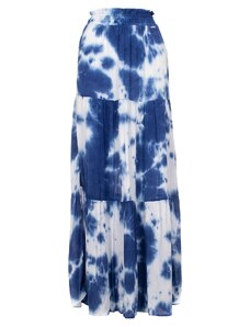Guess dámská sukně Regan Maxi modrá s bílou