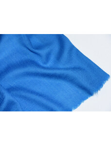 Vlněná jednobarevná šála - modrá