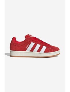 Semišové sneakers boty adidas Originals Campus 00S červená barva, H03474-red