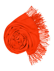 Carlo Romani Dámská červeno-oranžová pašmína P72 / Dámská červeno-oranžová šála