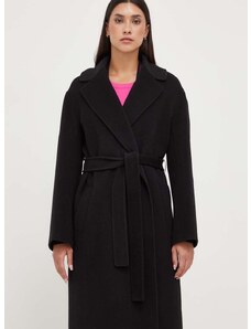 Vlněný kabát Pinko černá barva, přechodný, 101686.Y27P