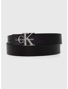 Calvin Klein Jeans Kožený pásek Calvin Klein dámský, černá barva, K60K610281