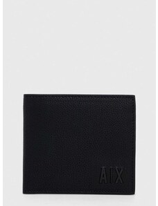 Kožená peněženka Armani Exchange černá barva, 958098 3F892