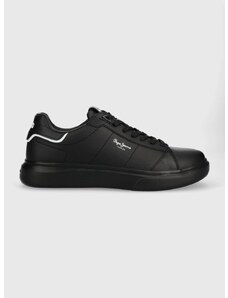 Kožené sneakers boty Pepe Jeans EATON BASIC černá barva, PMS30981