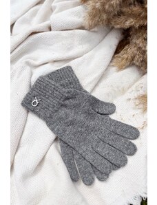 Calvin Klein vlněné rukavice dámské s kašmírem - šedé