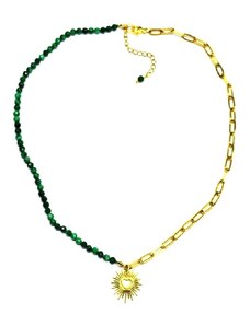 BRYXI Malachitový náhrdelník s přívěskem