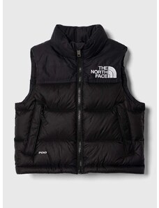 Dětská péřová vesta The North Face 1996 RETRO NUPTSE VEST černá barva