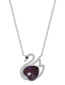 GRACE Silver Jewellery Stříbrný náhrdelník Swarovski Elements Alexa - stříbro 925/1000, labuť