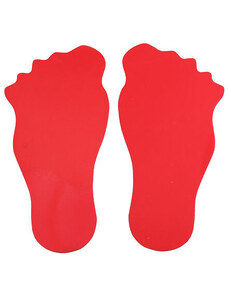 Merco Feet značka na podlahu červená