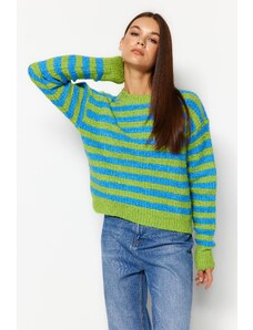Trendyol zelený pletený svetr s měkkou texturou