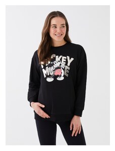 LC Waikiki Crew Neck Mickey Mouse Printed Long Sleeve Maternity Sweatshirt.