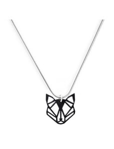 Dřevěný přívěsek BeWooden Black Foxy Pendant na krk