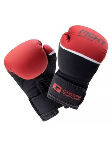 Boxerské rukavice IQ Cross The Line Boxeo černo-červené