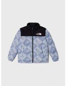 Dětská péřová bunda The North Face 1996 RETRO NUPTSE JACKET modrá barva