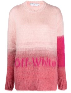 OFF-WHITE mohérový svetr s logem