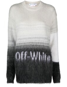 OFF-WHITE mohérový svetr s logem