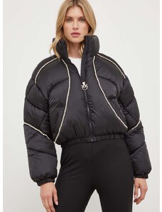 Bunda Pinko dámská, černá barva, zimní, oversize, 101638.A120