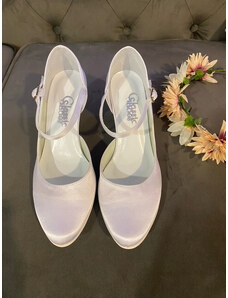 StudioAgnes Svatební obuv Bolto lodičky saténové 348 bílé