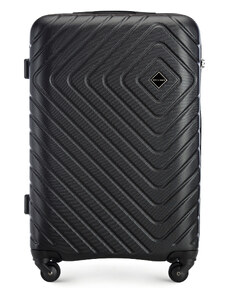 Střední kufr z ABS s geometrickým ražením Wittchen, černá, ABS