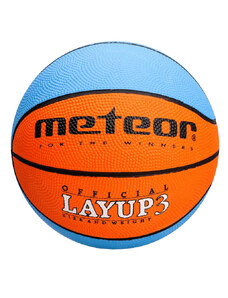 Basketbalový mini míč Meteor Layup modro-oranžový velikost universální