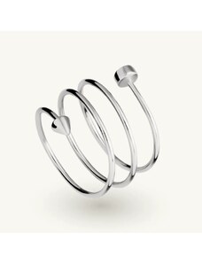 SilveAmo Stříbrný prsten špirála 2 obvod 50 mm