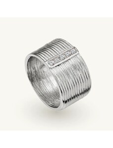 SilveAmo Stříbrný prsten Obmotané nitky 50-mm
