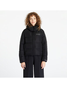 Dámská péřová bunda Calvin Klein Jeans Monologo Non Down Sherpa Jacket Black