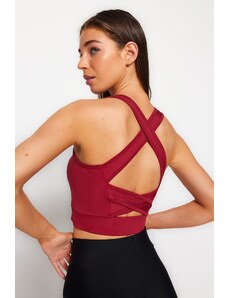 Trendyol Square Neck Sports Bra with Magenta Support/Sculpting Back Detail