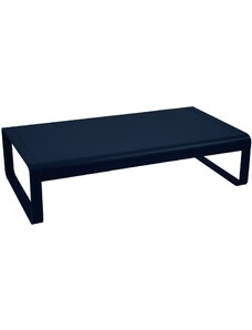 Tmavě modrý hliníkový zahradní konferenční stolek Fermob Bellevie 138 x 80 cm
