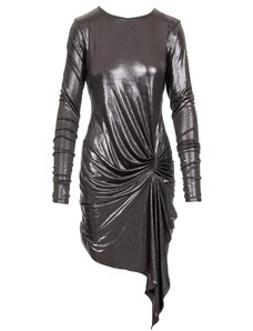 Guess Marciano dámské šaty Eunice metalické šedé