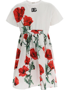 Dolce & Gabbana Dívčí šaty Ve výprodeji, Bílá, Bavlna, 2024, 10Y 12Y 8Y