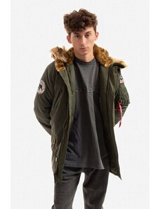 Bunda Alpha Industries Polar Jacket 123144 257 pánská, zelená barva, zimní