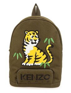 Dětský batoh Kenzo Kids zelená barva, velký, s potiskem
