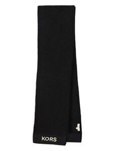 Dětský šátek z vlněné směsi Michael Kors černá barva, vzorovaný