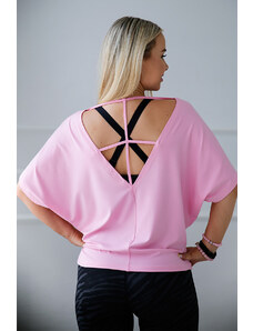 2SKIN Dámské tričko s odhalenými zády SALSA pink